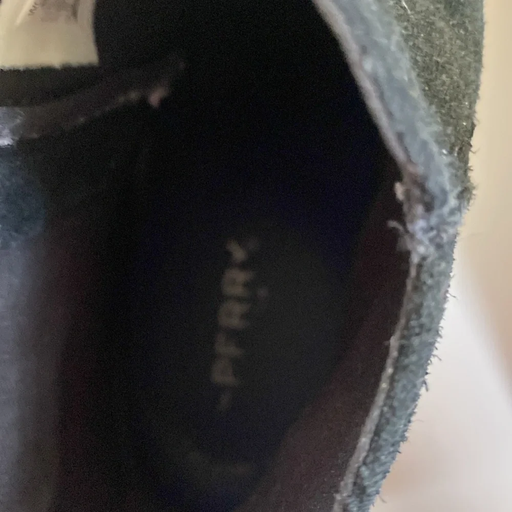 Sperry Black Suede High Top Zipper Sneakers Size 10
